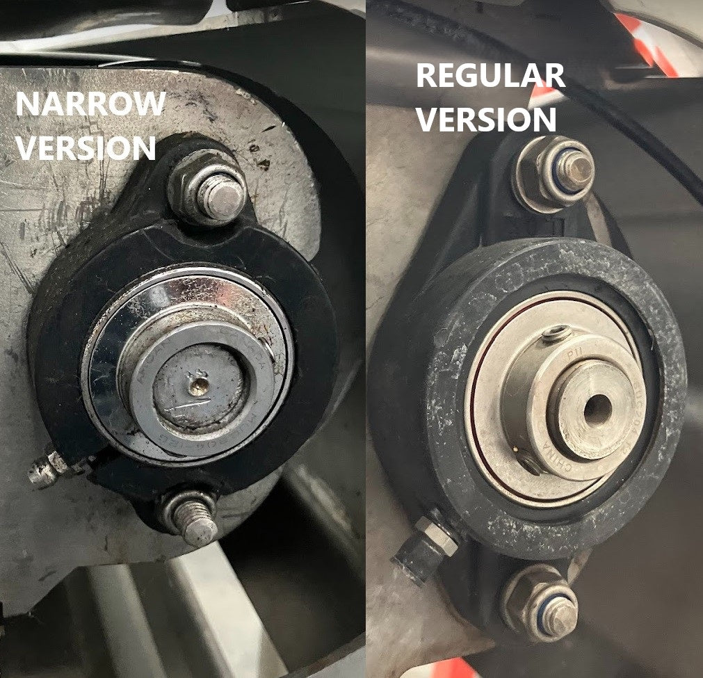 Showing type of bearing required