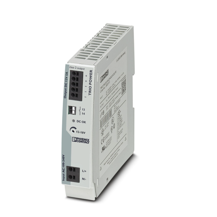 60W 12V 5A Phoenix DIN Rail Power Supply