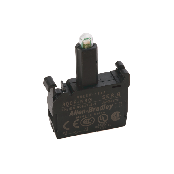 Green LED Latch Mount Button