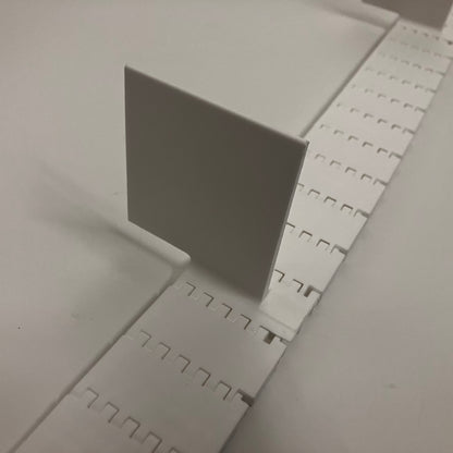 Inner flighted section of packaging conveyor belt for CURO